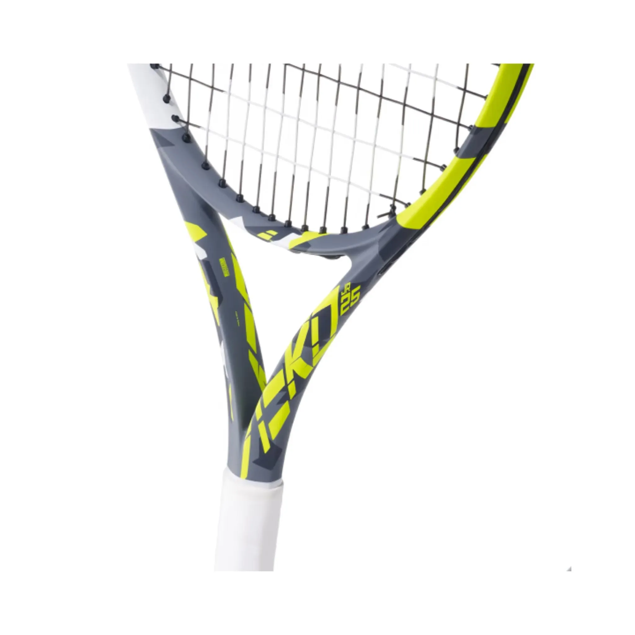 Babolat Pure Aero JR 25 Prestrung Junior Tennis Racquet [Grey/Yellow/White]