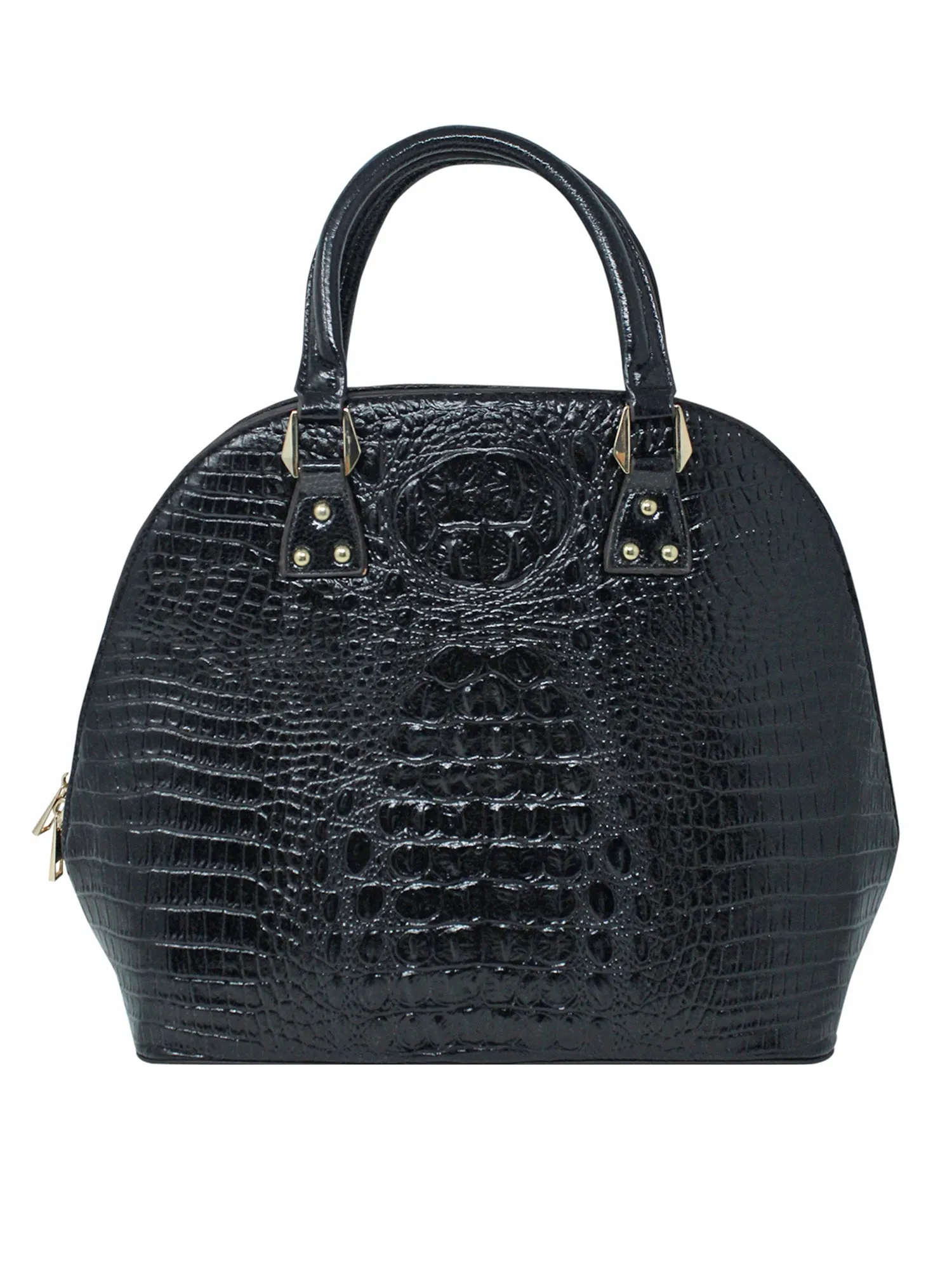 Black Conservative Crocodile Texture Handbag