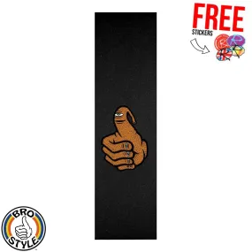 Bro Style Ripper Thumb Skateboard Griptape, Black/Thumb