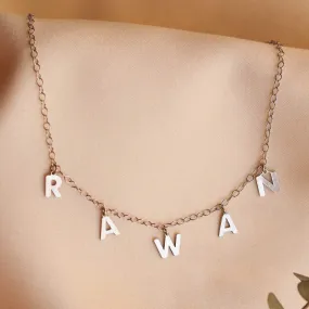 Custom English Name Letters Necklace