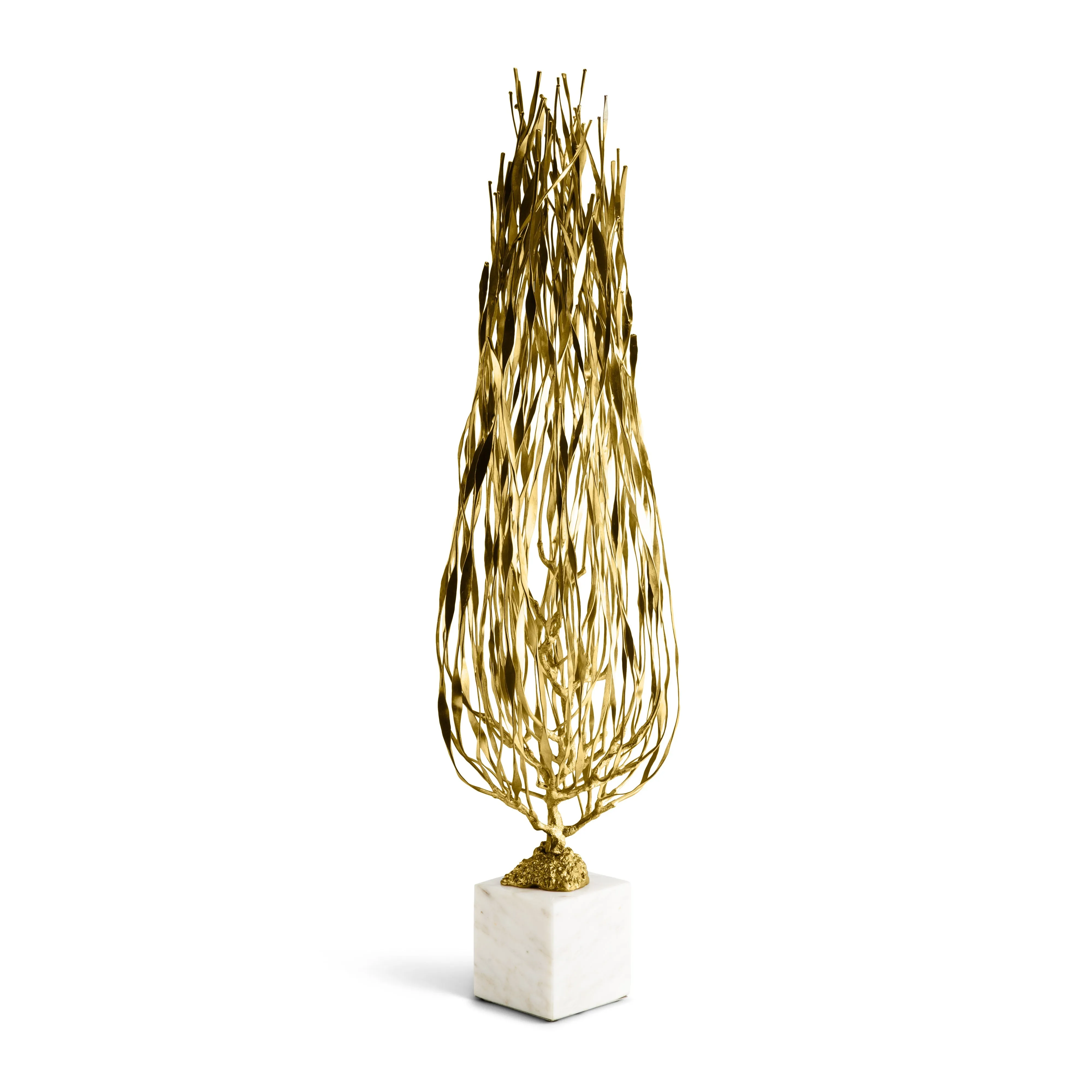 Gold Sea Whip Sculpture