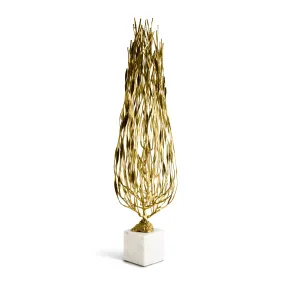 Gold Sea Whip Sculpture