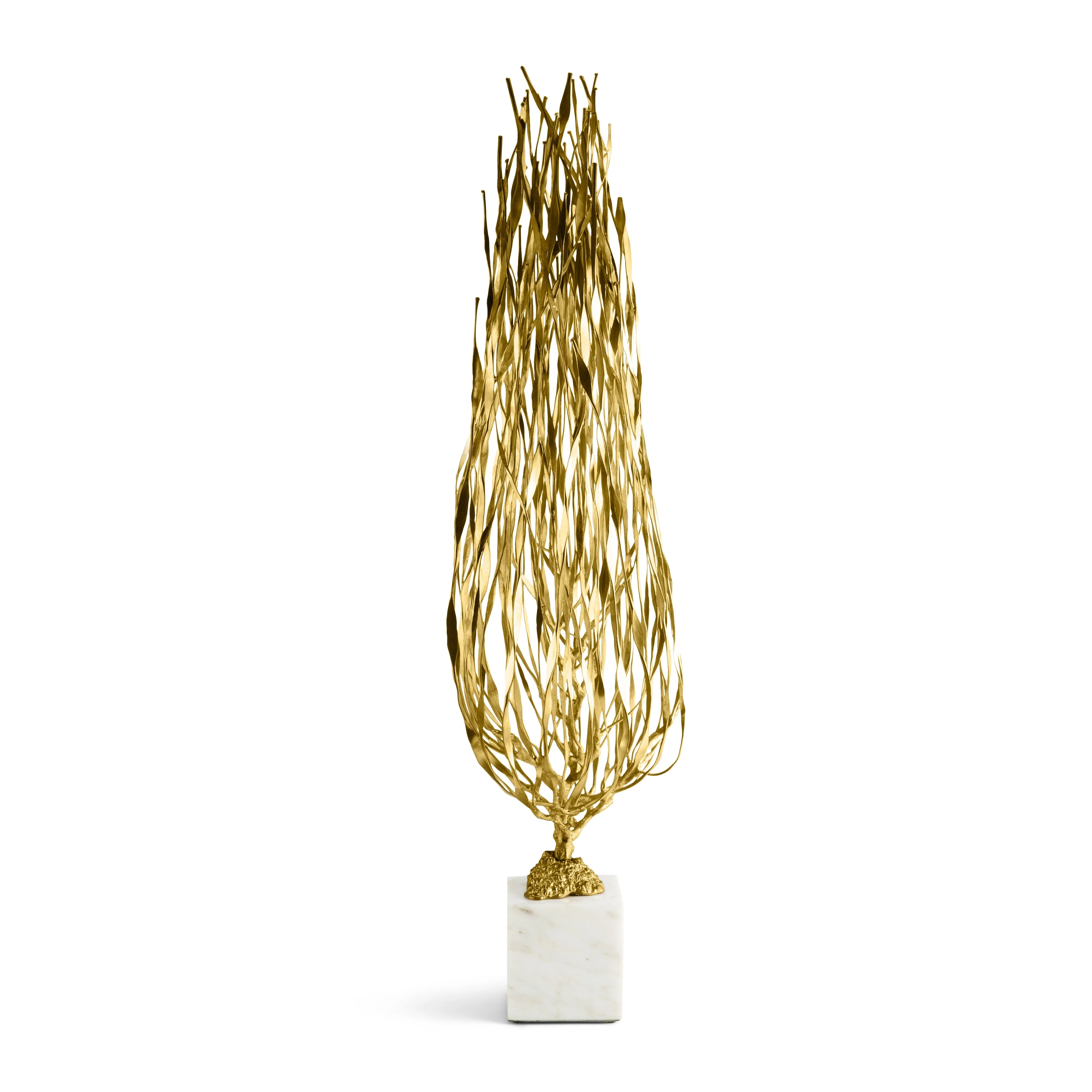 Gold Sea Whip Sculpture