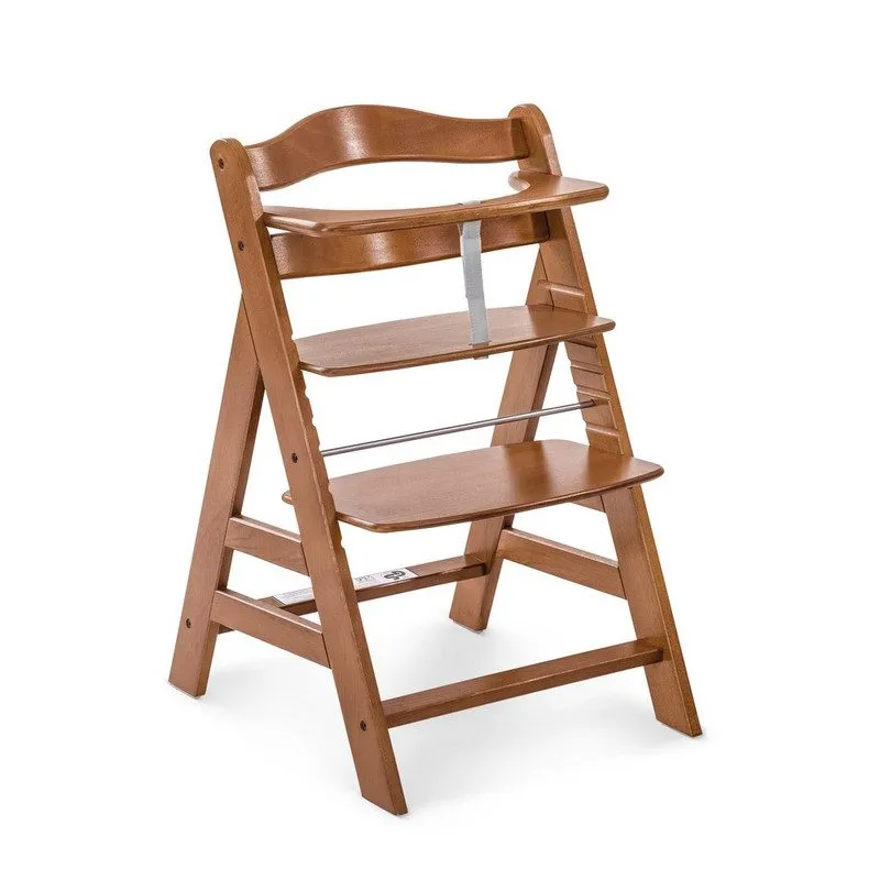 Hauck Alpha B high quality wooden highchair - walnut