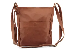 JADE LEATHER HANDBAG IN MOCCA