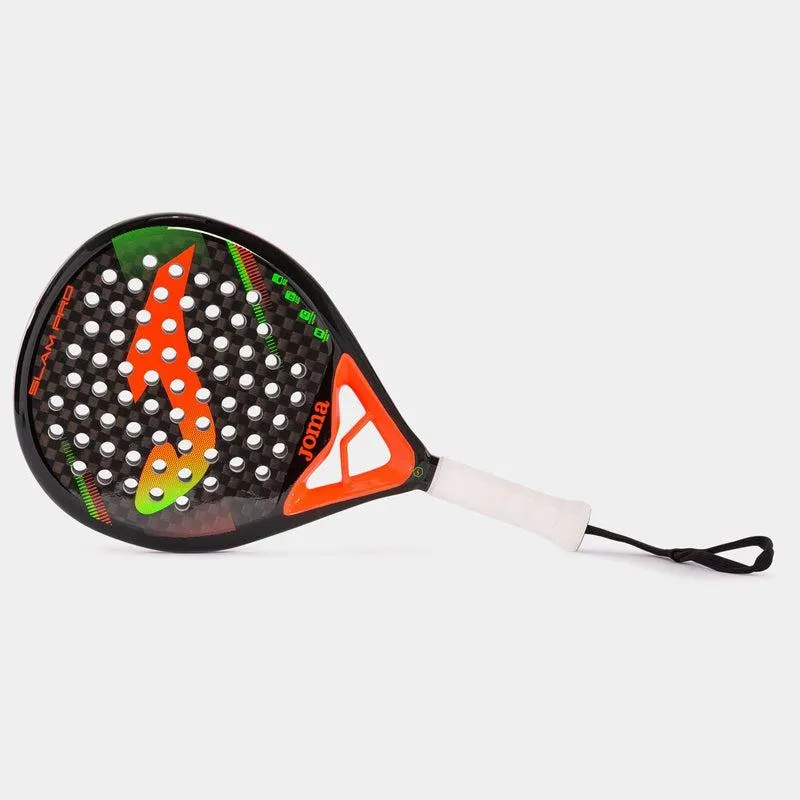 Joma Slam Pro Padel Racket - Black/Fluor Coral