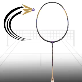 Li-Ning Aeronaut 9000I Unstrung Badminton Racquet, G6 - Black/Gold/Purple