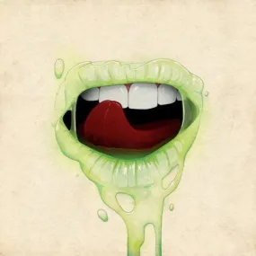 Loose Lips, Lime Giclee Print by Jason Levesque