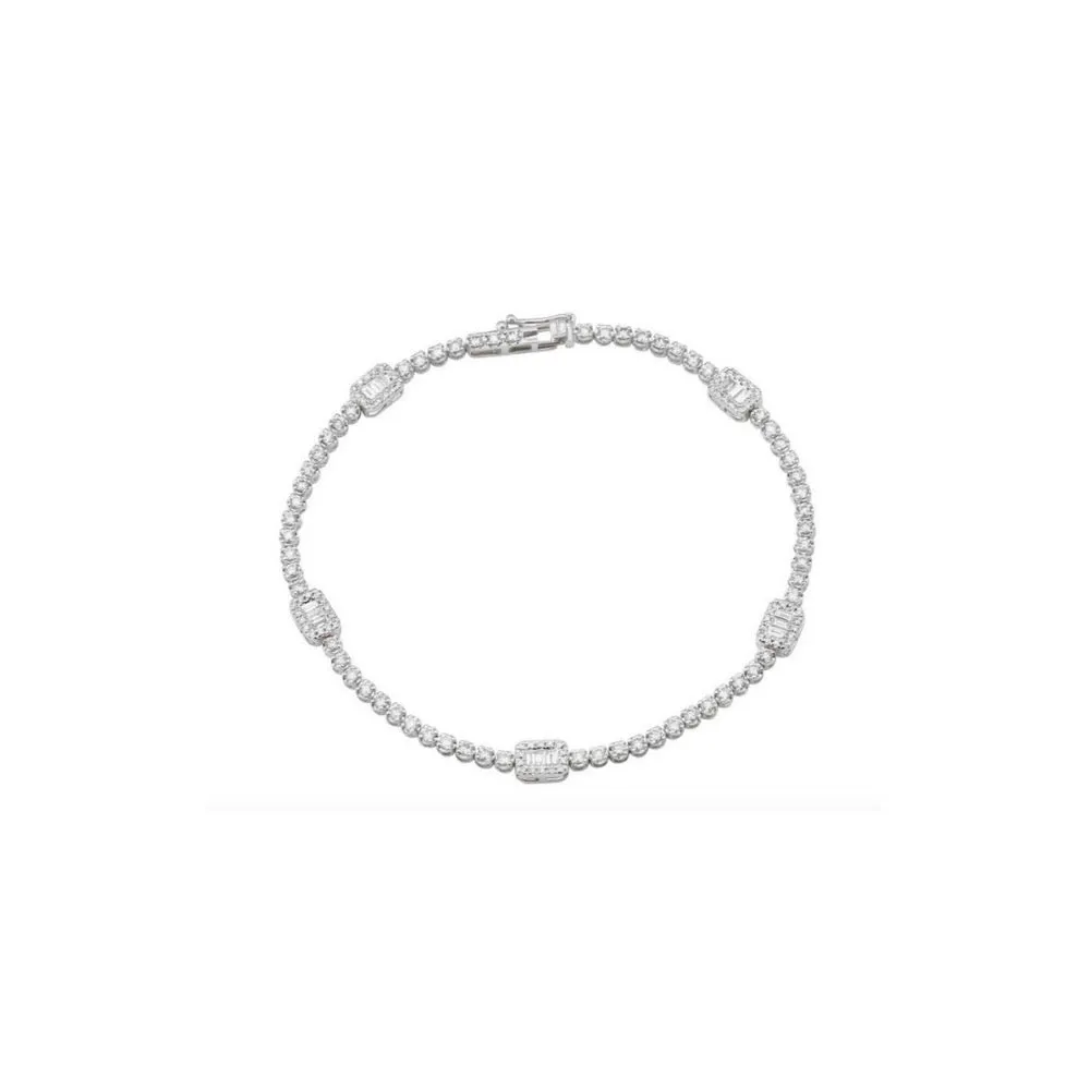 MARCHESA BAGUETTE DIAMOND TENNIS BRACELET