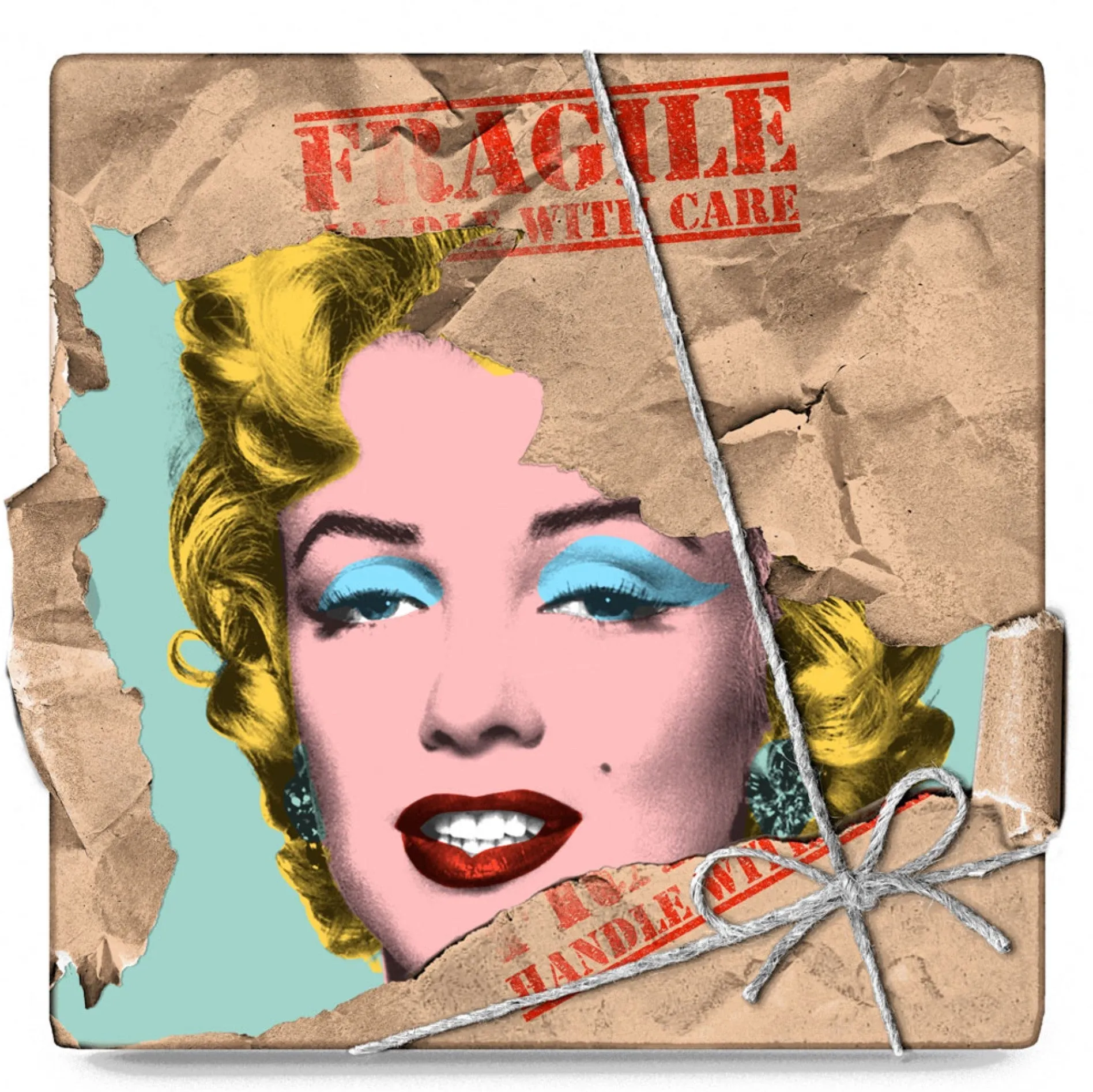 Monroe POPfolio Fragile Silkscreen Print by Mr Brainwash- Thierry Guetta