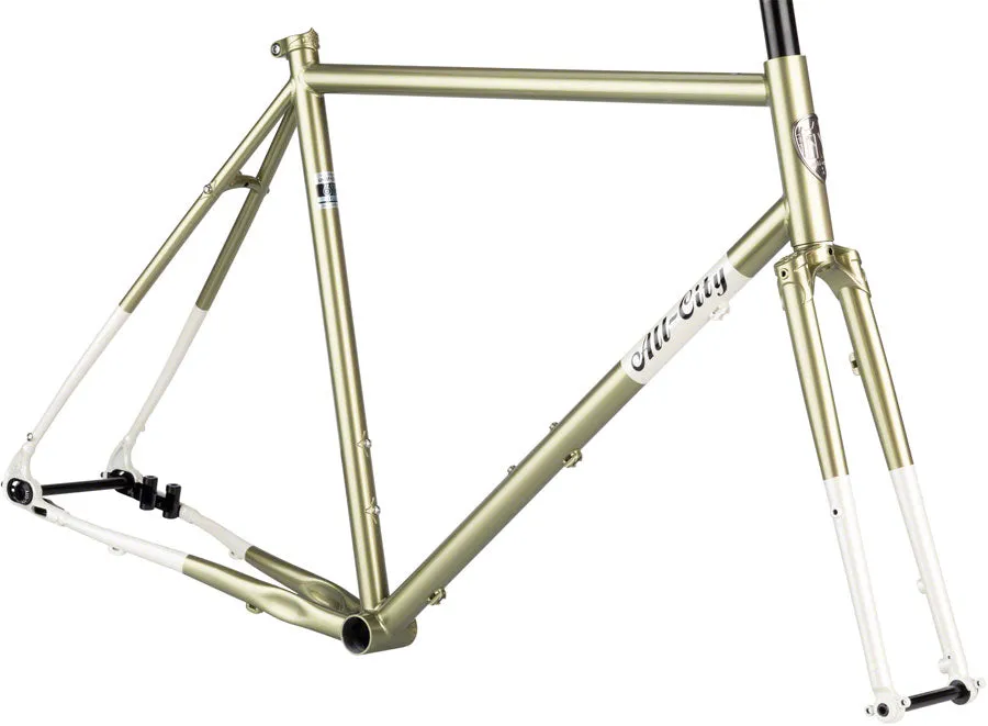 NEW All-City Super Professional Frameset - Flash Basil City Frame