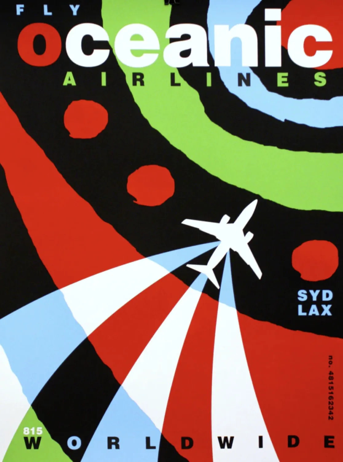 Oceanic Airlines Silkscreen Print by Nate Duval