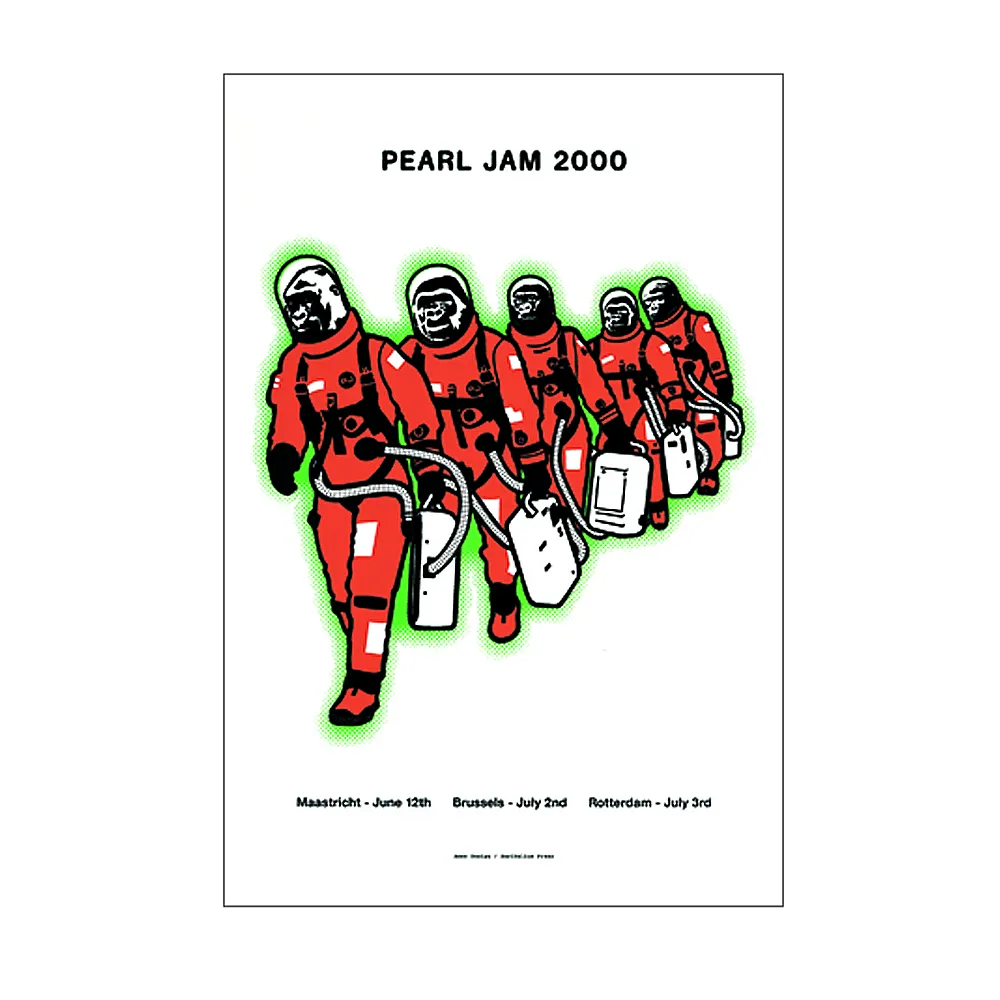 Pearl Jam 2000 Holland Concert Poster