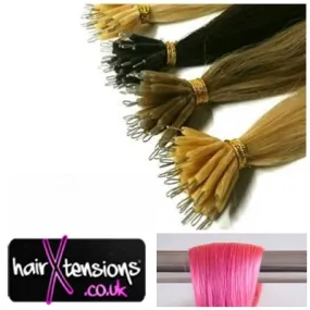 Pink 18" 0.5g Nano Tip Hair Extensions