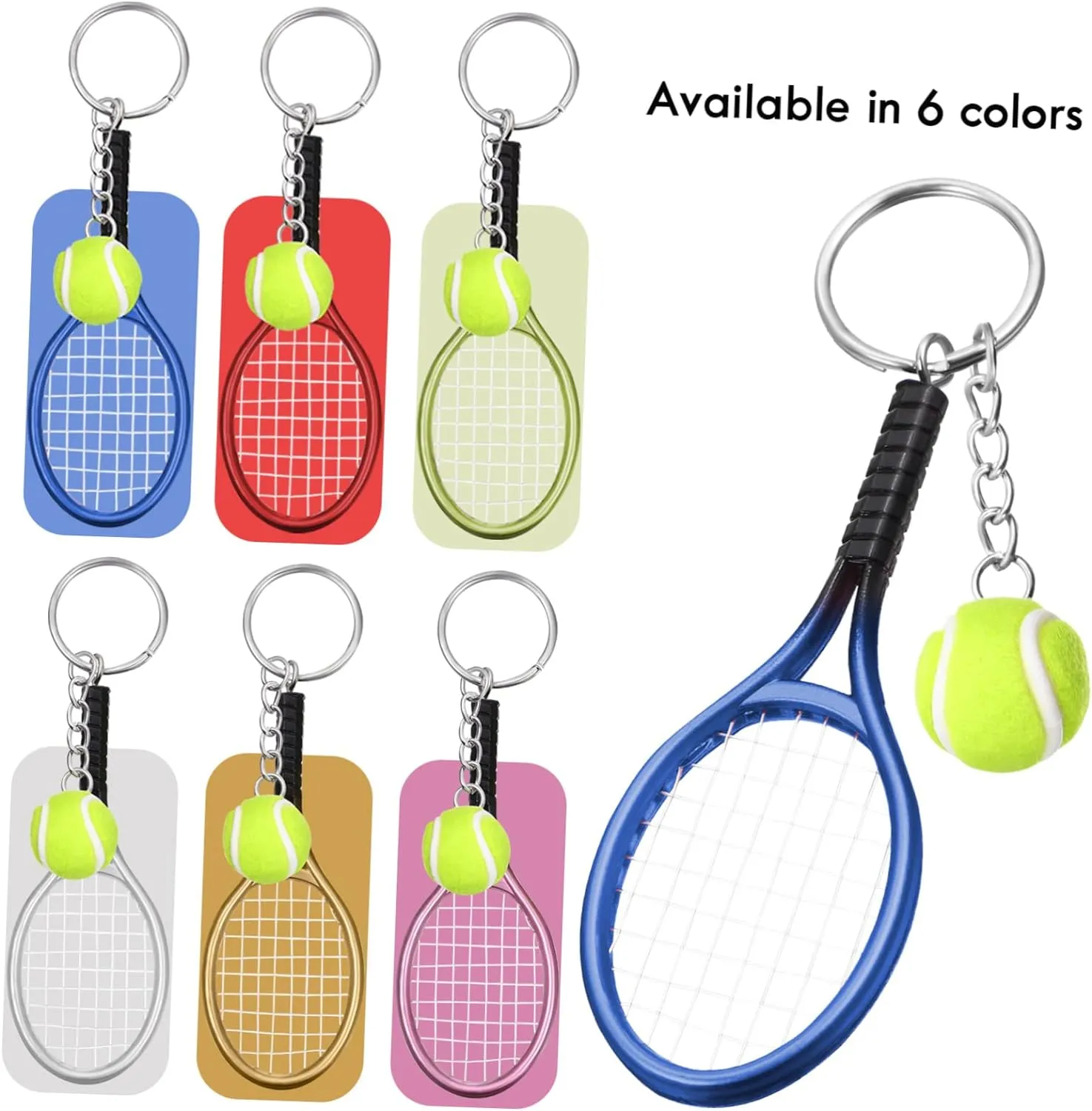 Premium Metal Tennis Keychain | PINK | Perfect Gift for Tennis Lovers