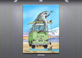 "Shark Bus" Limited Edition Canvas