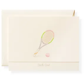 Racquet Personalized Note Cards