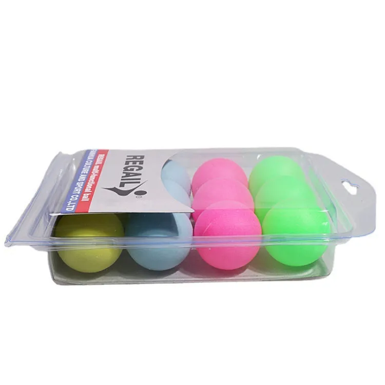 REGAIL 12pcs/box Colorful Plastic Table Tennis Balls(Red Yellow Blue Green)