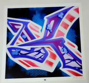 Risky K Graffiti Alphabet Letter Giclee by Risk Rock