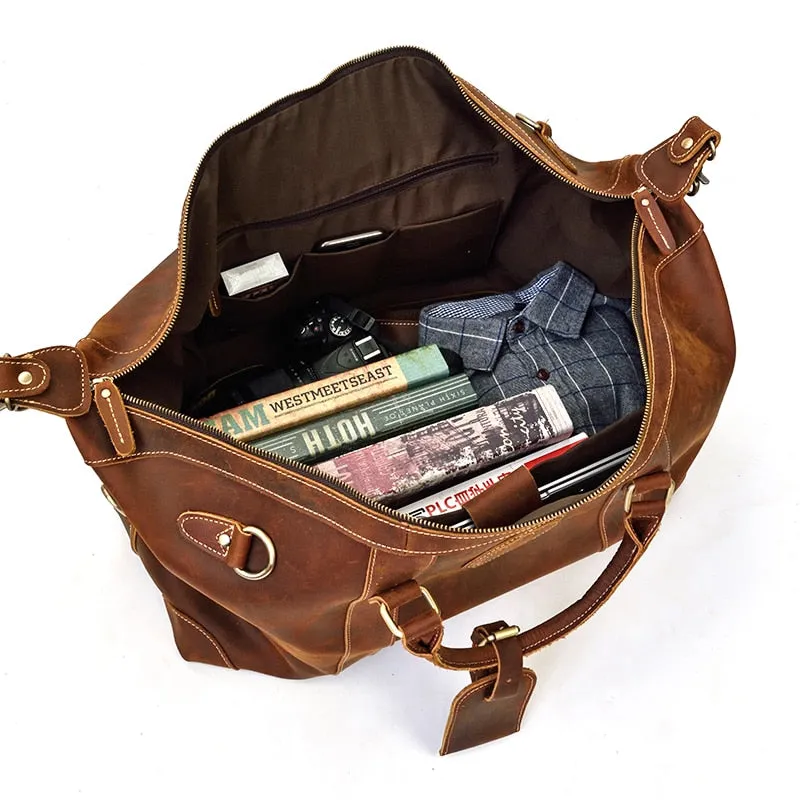 The Eira Duffle Bag | Vintage Leather Weekender