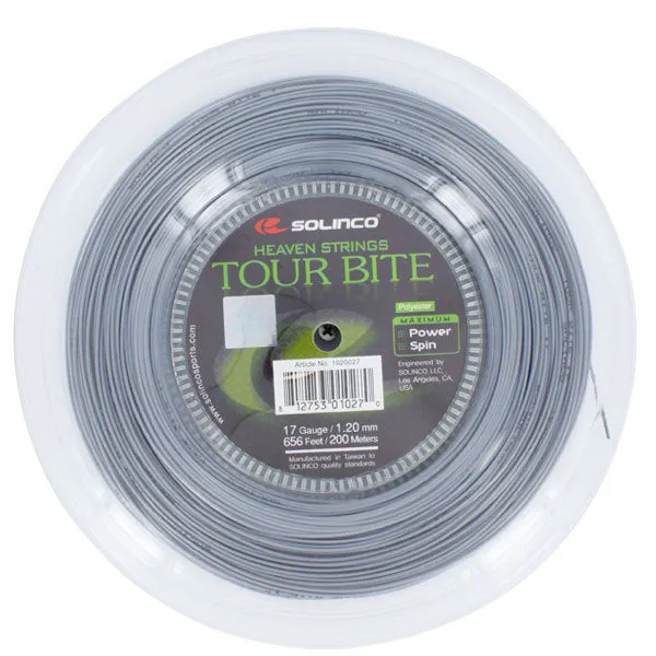 Tour Bite 17G 1.20MM Reel Tennis String Silver